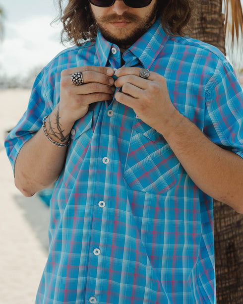 PALM BEACH BAMBOO SHORT SLEEVE BUTTON UP - MENS